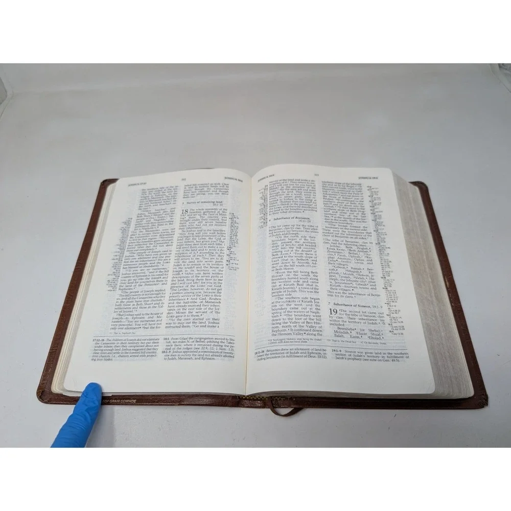 The Ryrie Study Bible NIV Brown Cowhide Leather Red Letter Moody 1986 80s VTG